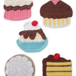 Crochet Sweet Treat Potholders pattern pdf image 1