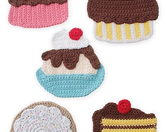 Crochet Sweet Treat Potholders pattern pdf