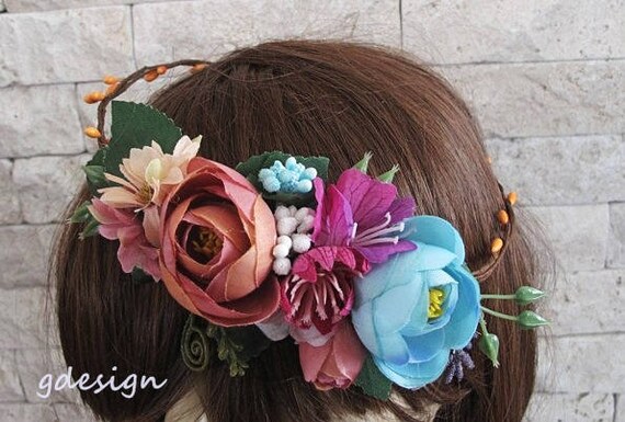 bridal headpieces floral