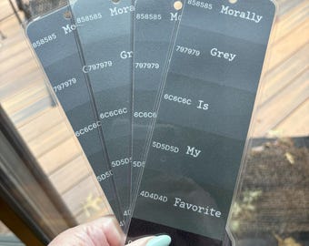 Dark Romantic Bookmark - Morally Grey Aesthetic, Book Lover Gift