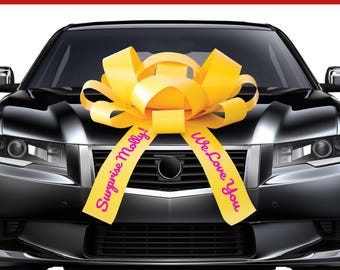 Custom Giant Car Bow: 30-Inch Personalized Celebration Bow