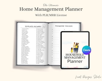 Home Management Planner: Family Organizer, Budget, Chores (PLR/MRR)
