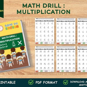 Printable Multiplication Flash Cards and Math Worksheet | PDF for Kids | Space-Themed Math Practice for Homeschool or Classroom