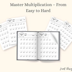 Math Worksheet Printable | Daily Multiplication Practice for Grade 2-5 | Homeschool Printable Workbook PDF