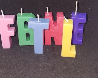 Letter birthday candles