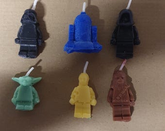 Starwars birthday candles x 6