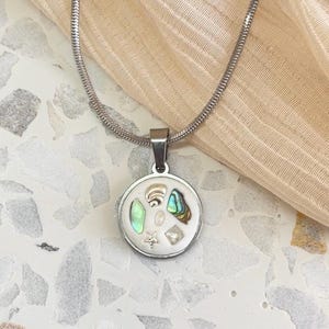 Ocean Pendant Necklace – Abalone Shell, Starfish & Shell Charm | Handmade Beach Jewelry | Coastal Keepsake Gift for Her