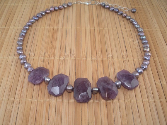 Amethyst Facet Chunk Earrings Amethyst Facet Chunk Earrings