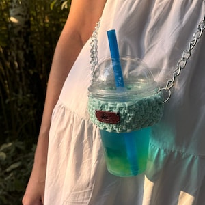Portavasos de café, funda para portavasos, portabebidas, accesorio para bebidas de café, bolso para paseos, regalo de cumpleaños para ella, regalo para mamá