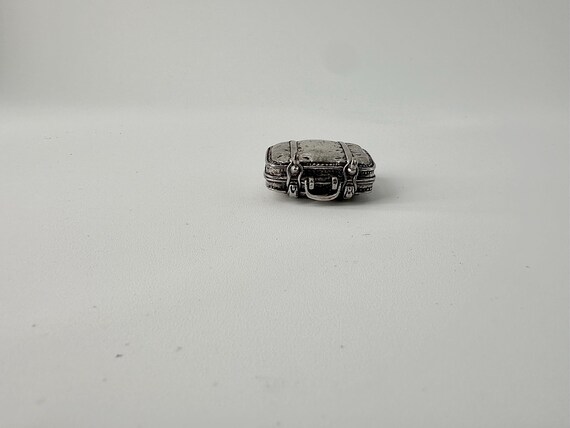 Beautiful handmade solid silver suitcase pill/rin… - image 8