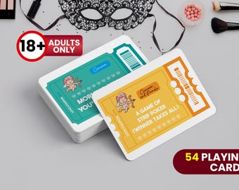 Custom Intimacy Coupons  | Sexy Date Night Ideas | Fun and Romantic Couple Activities | Customizable Gift for Him and Her | Adult Play Cards