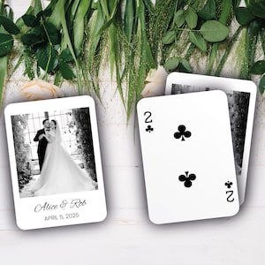 RUSH Personalisiertes Hochzeitsgästebuch | Personalisiertes Geschenk Poker Benutzerdefinierte Spielkarten | Personalisierte Karten | Hochzeitsspielkarten | Hochzeit Gunsten