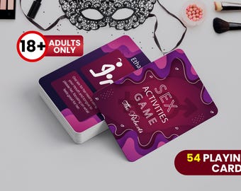 RUSH Couple Sex Activities Cards | Personalized Gift | Dirty Adult Game Cards | Date Night Games | Adult Explicit Card Game | Playing cards