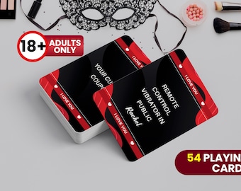 Custom Intimacy Coupons  | Sexy Date Night Ideas | Fun and Romantic Couple Activities | Customizable Gift for Him and Her | Adult Play Cards