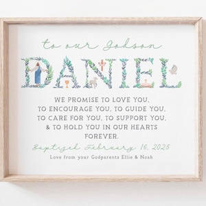 Personalisiertes Geschenk für Baby Boy: Paten und Paten (Digitaler Download)