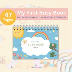 Engaging Busy Book, Busy Book Printable, Preschool Activities and Worksheets, Homeschool Resources, Montessori Materials, Kids Quiet Book