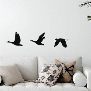 Geese Birds Decor, Flying Birds Metal Wall Art, Metal Wall Decor, Home Living Room Wall Decoration, Garden Wall Hanging, Indoor and Outdoor