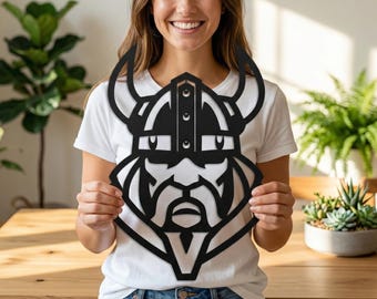 Viking Metal Wall Art: Nordic Warrior Decor