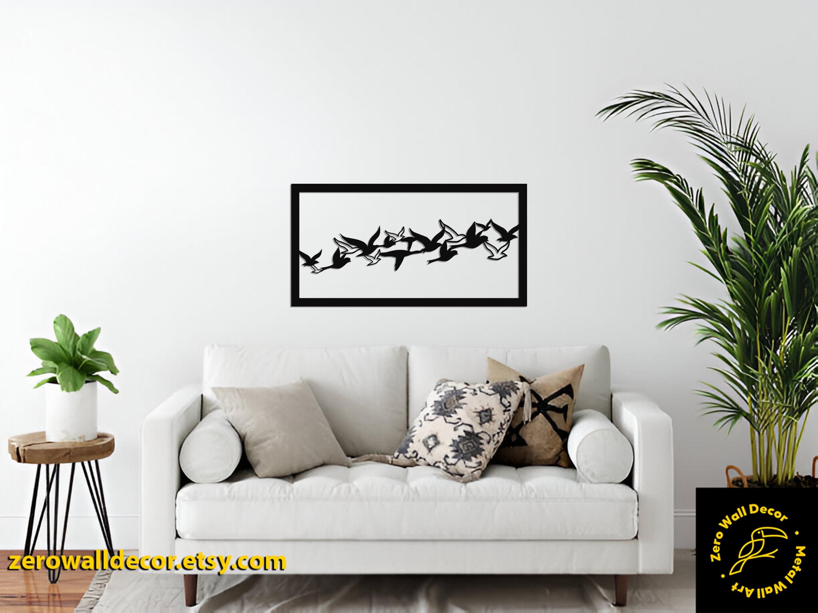 メタルクレーンウォールデコ、メタルバードウォールアート