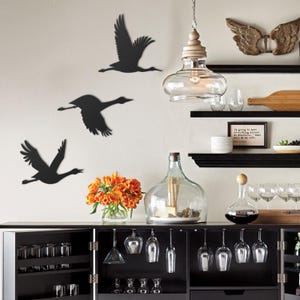 Flying Cranes Birds Metal Wall Art, Metal Wall Decor, Home Decoration, Indoor Outdoor Wall Hanging, Metal Wall Art, Cranes Birds Custom Size