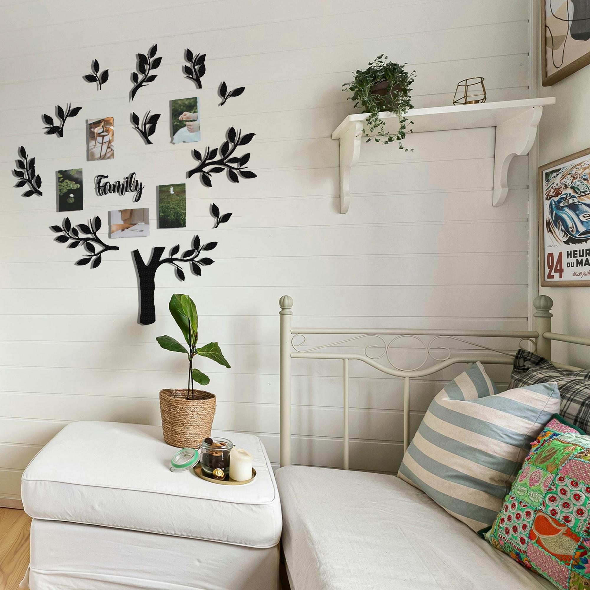 Personalized Family Tree Metal Wall Art: Modern Home Decor (160x160 Cm ...