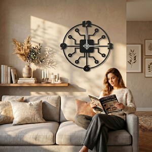 PC Motherboard Metal Wall Clock: Geek Gamer Room Decor