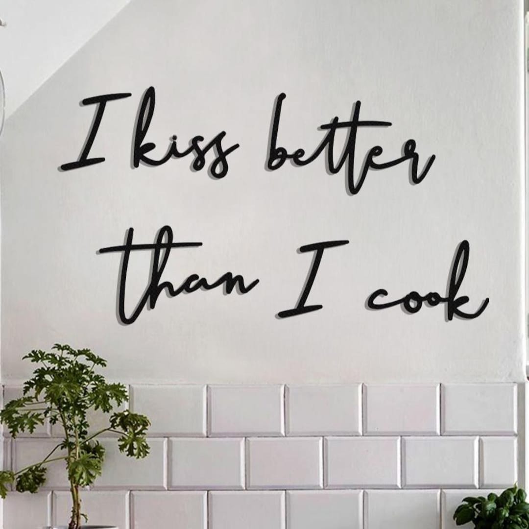 Funny Kitchen Quote Metal Wall Art: Modern Home Bar Decor - Etsy