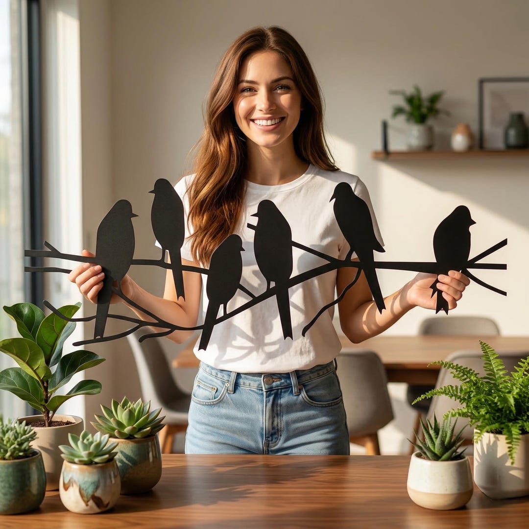 Birds on Branch Metal Wall Art: Nature-inspired Home Decor - Etsy