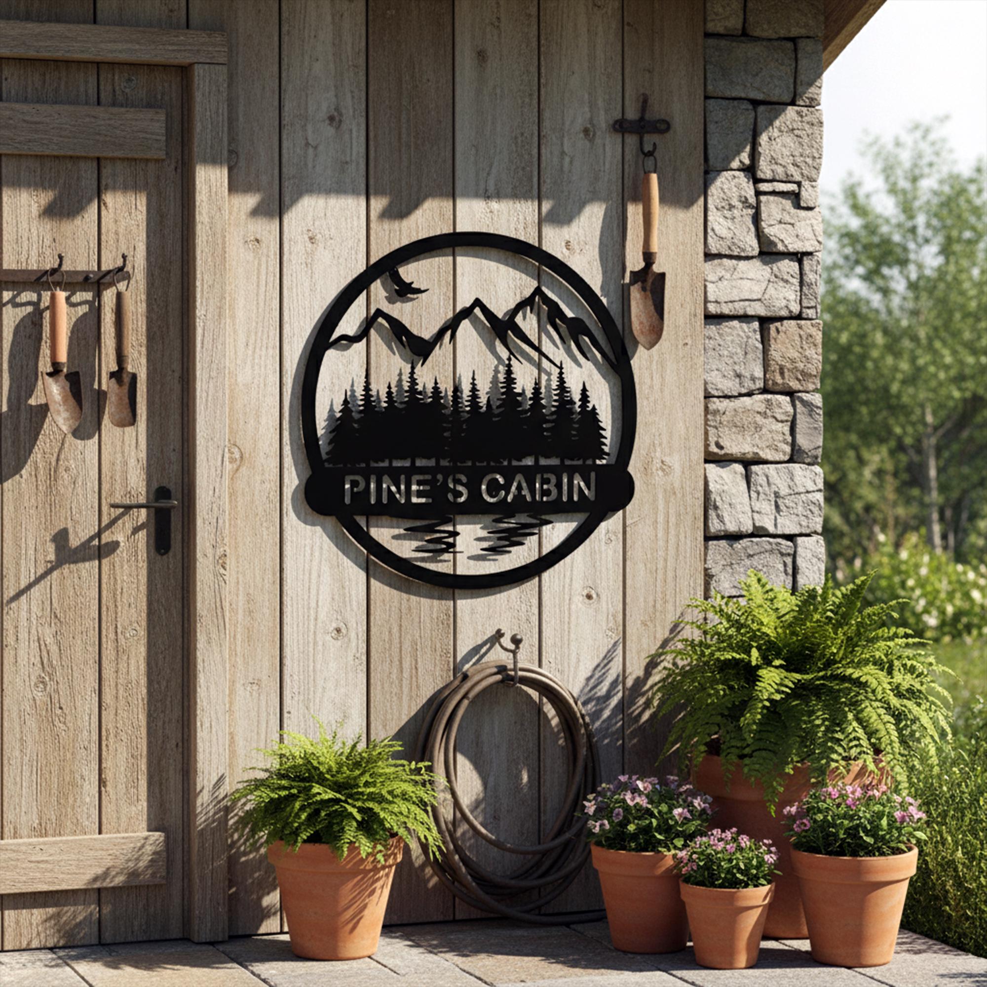Mountain Metal Wall Art: Rustic Forest Landscape Decor - Etsy