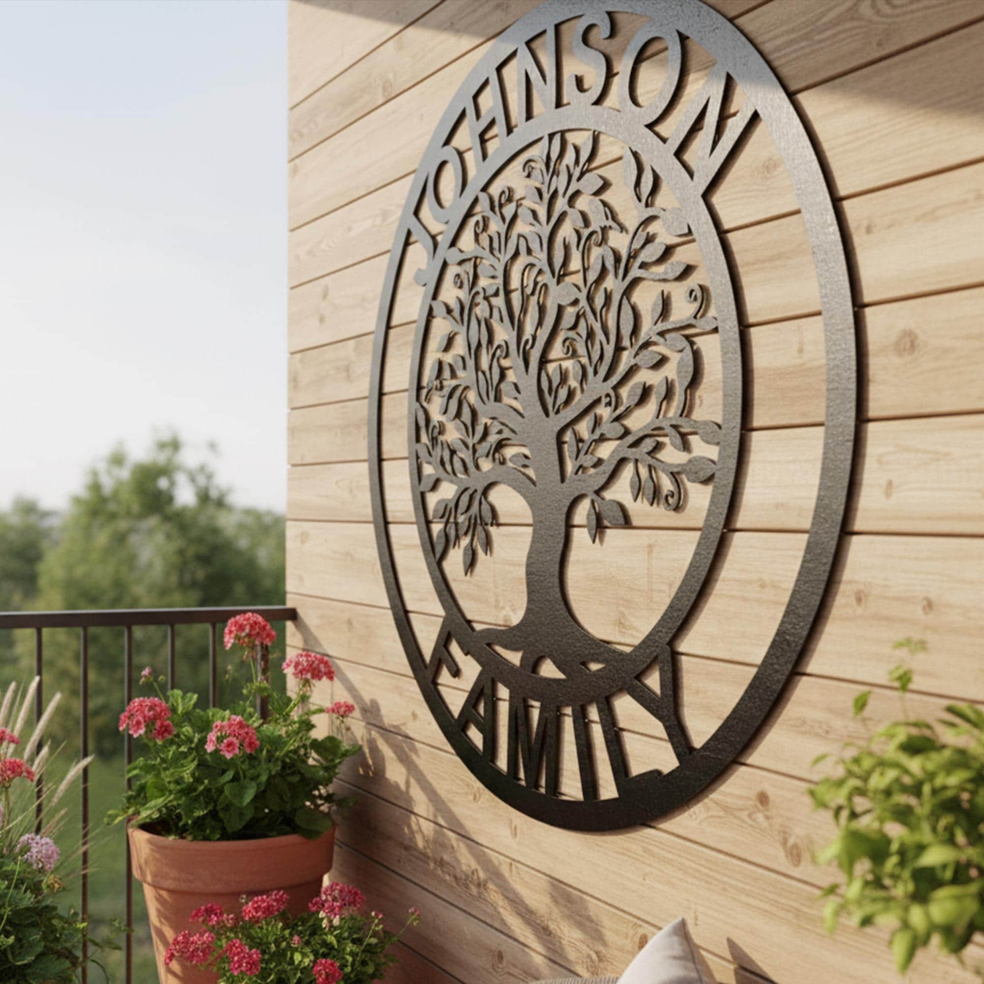 銀細工　silver925 細密画 木製フレーム　バリ　Bali ワヤンクリ Personalized Family Tree Metal Wall Art: Custom Name Sign - Etsy