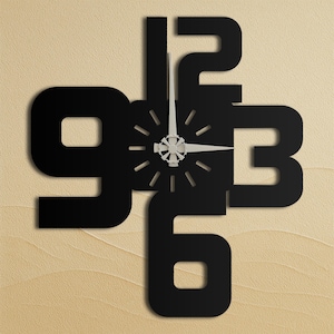 Överdimensionerad väggklocka i metall: Modern, tyst ståldesign