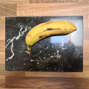 Onyx Chopping Board - Elegant Black Marble Cutting Board, Fossil Chopping board for Kitchen Décor & Food Prep, Handcrafted Cheese Board
