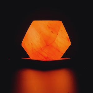 Himalaya-Salzlampe Diamantform - Natürliche Kristalllampe für Weihnachtsdekoration, Entspannung und Luftreinigung