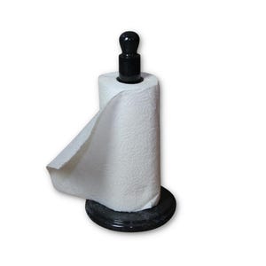 Suporte para rolo de cozinha, suporte para toalha de papel elegante em mármore para bancada, dispensador de papel toalha para decoração moderna de casa