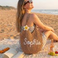 Personalized beach bag: Crochet Name Beach tote Bag,Bridesmaid gift bags,Travel Beach Bag, Wedding favor gifts,Gift for Her