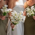 Calla Wedding Bouquet: Rustic Lily of the Valley Bridal Bouquets, Artificial Flower, Orsage, Boutonniere, Wedding Accessories, Wedding Decor