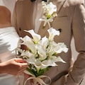 Calla Wedding Bouquet: Rustic Lily of the Valley Bridal Bouquets, Artificial Flower, Corsage,Boutonniere, Wedding Accessories, Wedding Decor