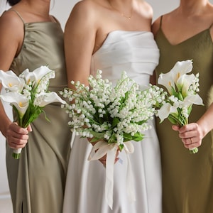 Lily of the Valley Wedding Bouquet: Rustic Bridal Bouquets, Artificial Flower, Corsage, Boutonniere, Wedding Accessories, Wedding Decor