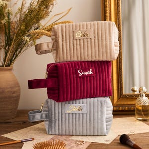 Benutzerdefinierte Schminktasche|Personalisierte Brautjungfer Geschenke|Hochzeitsgeschenk|Reise-Kulturtasche|Kosmetiktasche|Geburtstagsgeschenk|Muttertag|Abschlussfeier