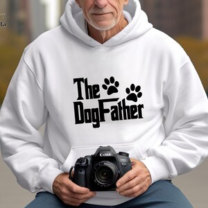 The Dogfather Sweatshirt, Dog Owner Men Hoodie, Father&#39;s Day Dog Dad Sweatshirt, Funny Dog Dad Hoodie For Dog Lovers, Dog Paw Sweatshirt
