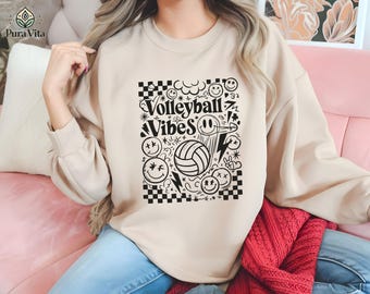 Volleyball Vibes Crewneck Sweatshirt, Game Day Hoodie