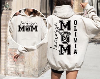 Personalized Lacrosse Mom Sweatshirt, Custom LAX Mama Hoodie, Sports Mom Gift