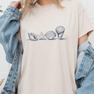 Seashells Shirt, Summer Vibes Seashells Beach Tee, Beach Vacation Gift Shirt, Summer Shirt Gift, Ocean Lover Shirt, Beach Lover Shirt