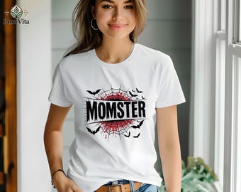 Momster Halloween T-Shirt, Spooky Mom Tee