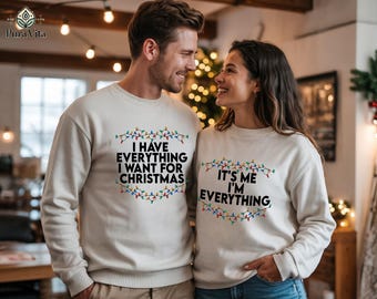 Matching Christmas Couple Sweatshirt, Holiday Party Hoodie
