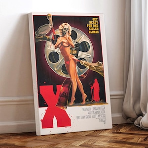X Movie Poster, Wrapped Canvas, Art Poster for Gift,Room Decor,Wall Art,Gift For Him