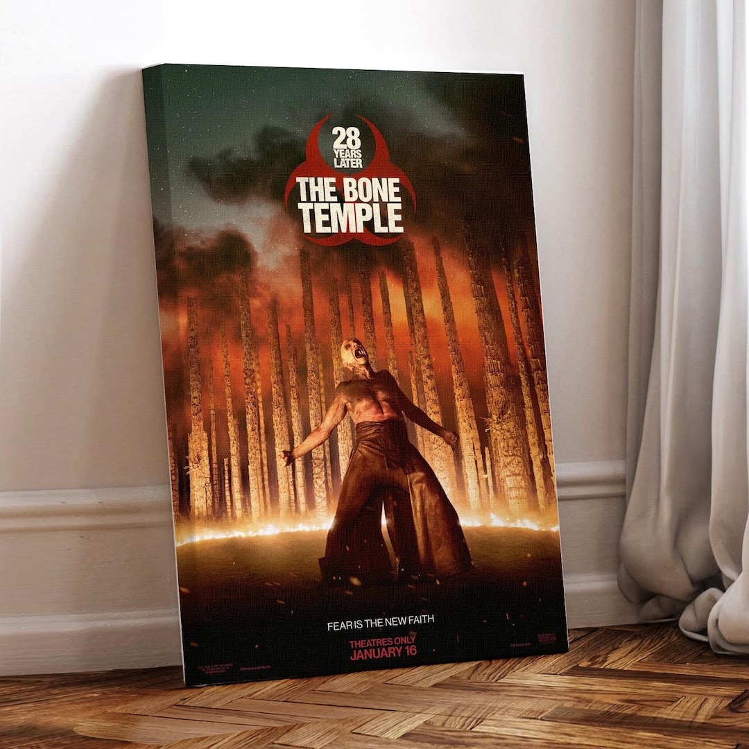 28 Years Later The Bone Temple Movie Poster Wrapped Canvas Wall Art 28-years-later-the-bone-temple-movie-poster-wrapped-canvas-wall-art