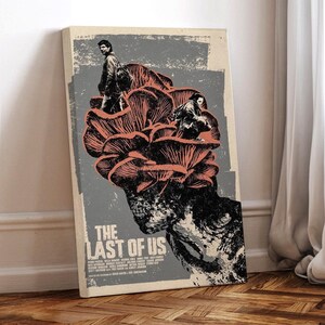Póster de la película The Last of Us, lienzo envuelto, póster artístico para regalo, decoración de habitación, arte de pared, regalo para él