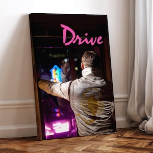 Drive Movie Poster, Wrapped Canvas, Art Poster for Gift,Room Decor,Wall Art,Gift For Him