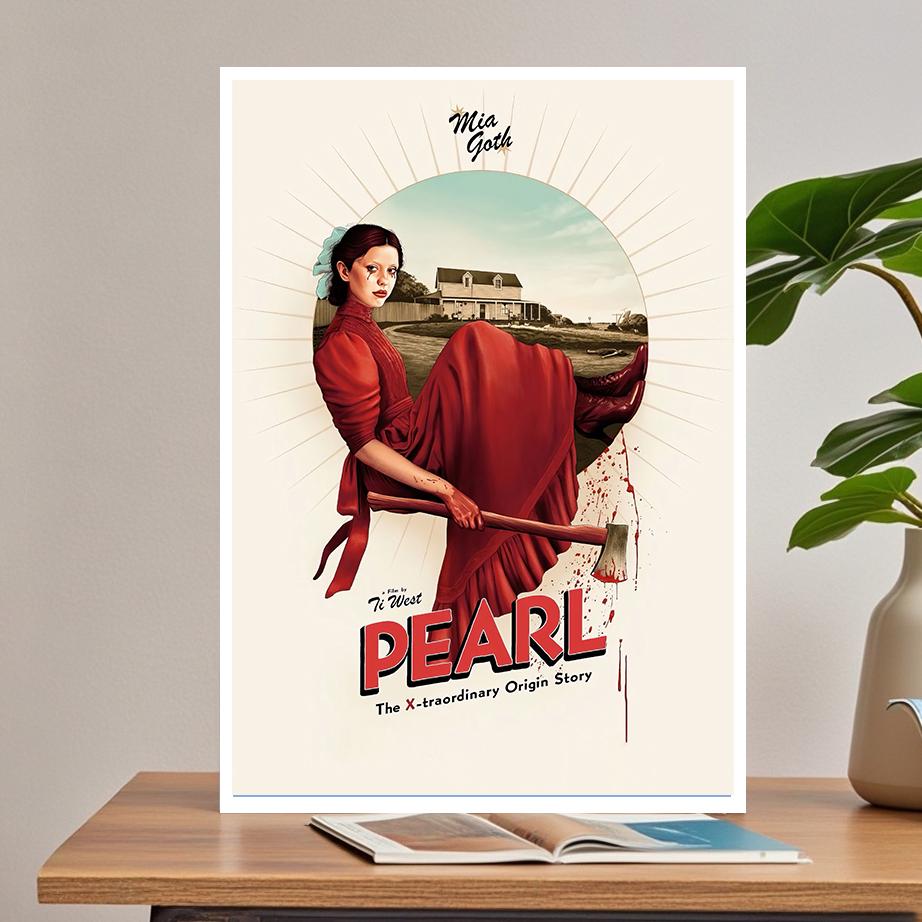 パール映画ポスター：ミア・ゴス、ホラー映画アート、ラップキャンバス